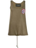 Mr & Mrs Italy Embroidered Tank Top - Green