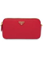 Prada Saffiano Leather Mini Shoulder Bag - Red