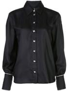 Victoria Hayes Rhinestone Embellished Shirt - Black