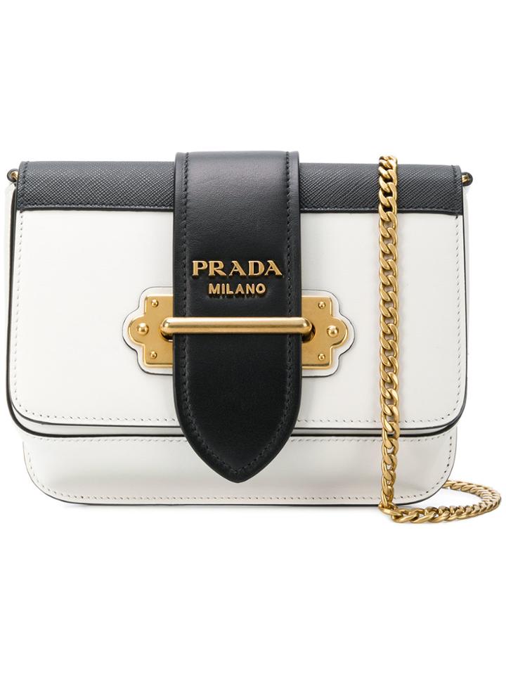 Prada Cahier Cross-body Bag - White