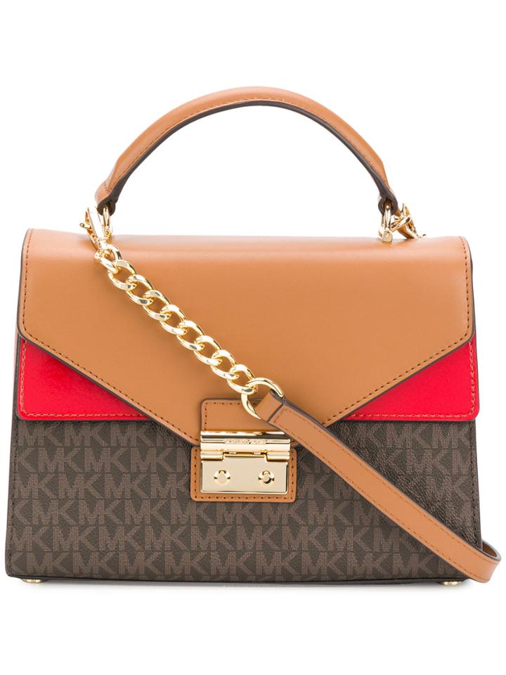 Michael Michael Kors Sloan Small Logo Satchel - Brown