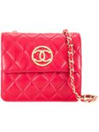 Chanel Vintage Circled Cc Logo Crossbody Bag, Women's, Red