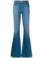 J Brand Stonewashed Flared Jeans - Blue