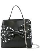 Christian Siriano Embellished Bow Tote Bag - Black