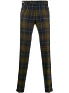 Berwich Plaid Skinny Trousers - Green