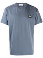 Stone Island Embroidered Logo T-shirt - Blue