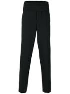 Neil Barrett - Banded Waist Tuxedo Trousers - Men - Cotton/polyester/spandex/elastane/virgin Wool - 48, Black, Cotton/polyester/spandex/elastane/virgin Wool