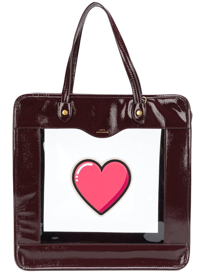 Anya Hindmarch Rainy Day Heart Tote - Pink & Purple