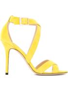 Jimmy Choo Lottie Sandals, Women's, Size: 40, Yellow/orange, Suede/leather