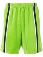 Supreme Velour Warm Up Shorts - Green