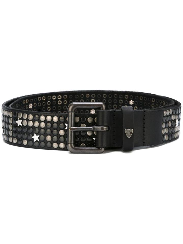 Htc Hollywood Trading Company 'stardust' Belt, Men's, Size: 90, Black, Leather