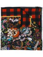 Dsquared2 - Tattoo Foulard Scarf - Men - Silk/wool - One Size, Black, Silk/wool