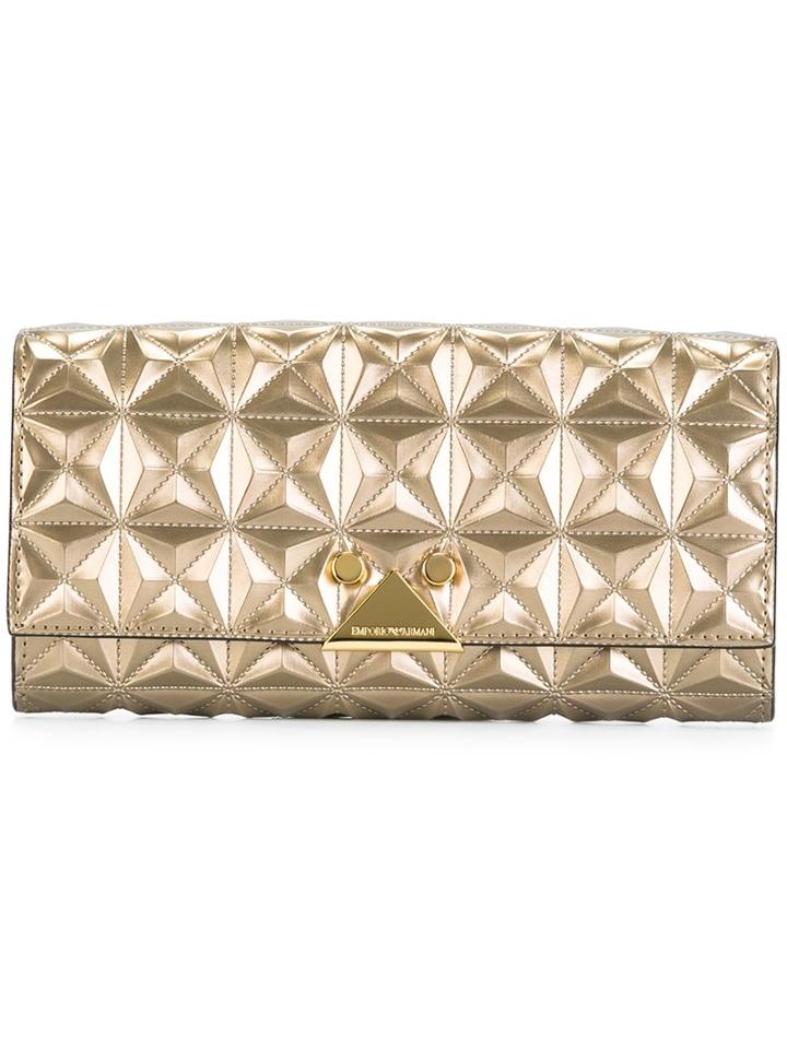 Emporio Armani Snap Fastening Elongated Wallet