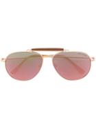 Tom Ford Eyewear Gradient Aviator Sunglasses - Metallic