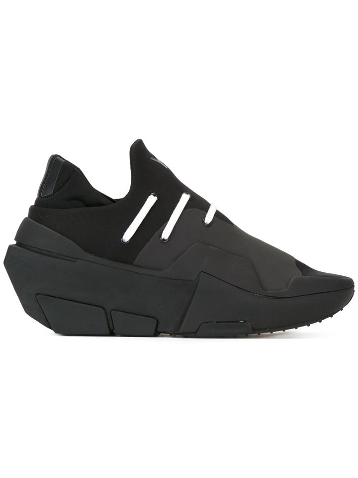 Y-3 Elasticated Panel Sneakers - Black