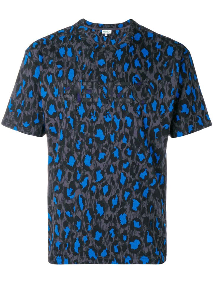 Kenzo Leopard Print T-shirt - Grey