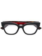 Gucci Eyewear Cat Eye Square Glasses, Black, Acetate