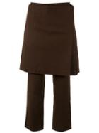 Comme Des Garçons Pre-owned Trousers With A Wrap-over Skirt - Brown