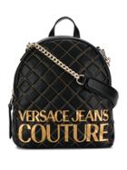 Versace Jeans Quilted Logo Backpack - Black