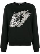 Mcq Alexander Mcqueen Flame Bunny Embroidered Sweatshirt - Black