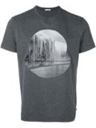 Moncler Printed Front T-shirt, Men's, Size: Medium, Grey, Cotton