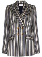 Peter Pilotto Lurex Striped Jacket - Blue