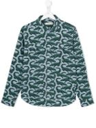 Stella Mccartney Kids Crocodile Print Shirt, Boy's, Size: 14 Yrs, Blue