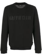 Calvin Klein - Logo Embroidered Sweatshirt - Men - Cotton/spandex/elastane/polyester - Xl, Black, Cotton/spandex/elastane/polyester