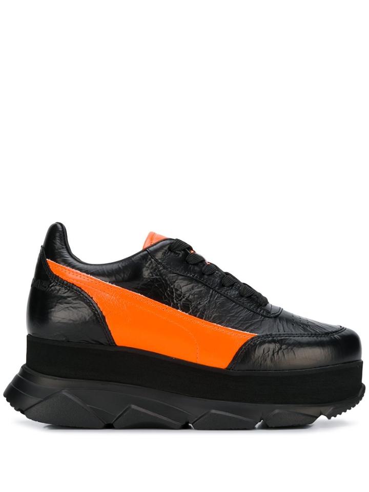 Joshua Sanders Weathered Platform Sneakers - Black
