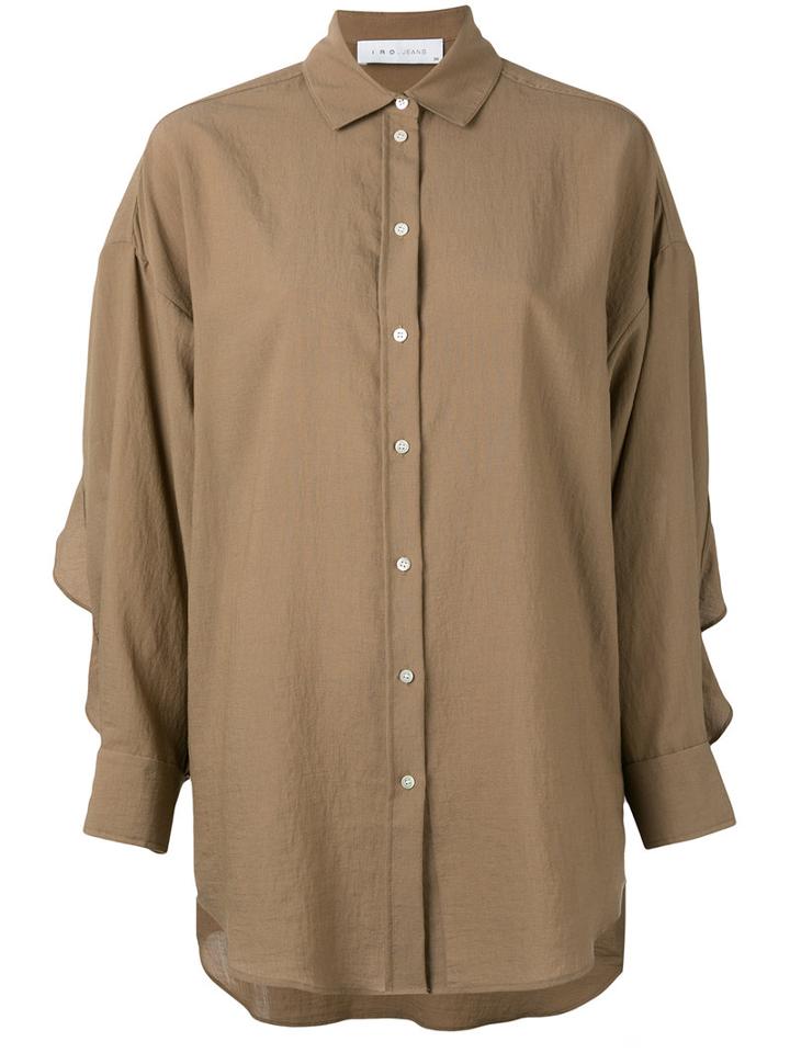 Iro Longsleeved Shirt, Women's, Size: 34, Nude/neutrals, Nylon/rayon