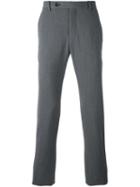 Giorgio Armani Melange Tailored Trousers, Men's, Size: 52, Grey, Polyester/spandex/elastane/wool
