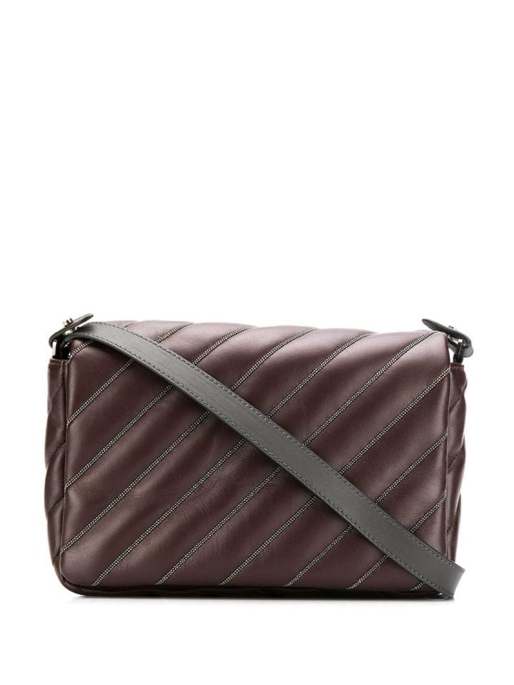 Brunello Cucinelli Quilted Shoulder Bag - Purple