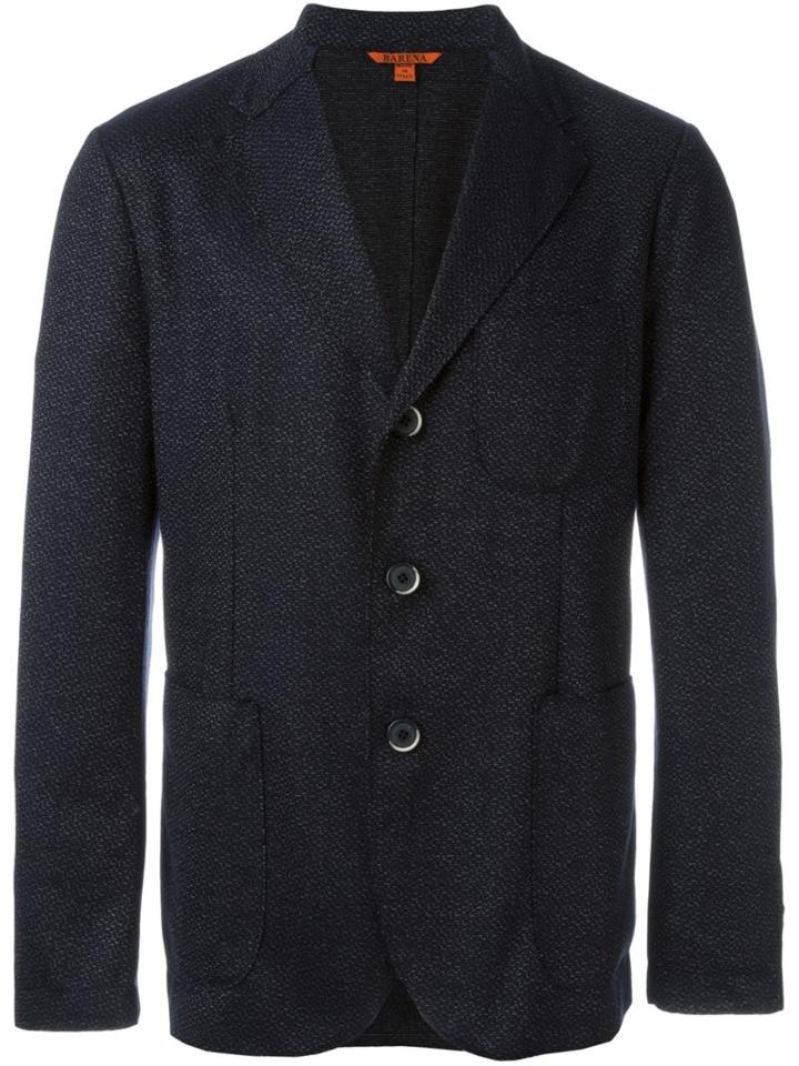 Barena 'slanega Muraro Flecked' Jacket, Men's, Size: 48, Blue, Cotton/polyamide/polyester/virgin Wool