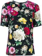 Dolce & Gabbana Floral Short-sleeve Top - Black