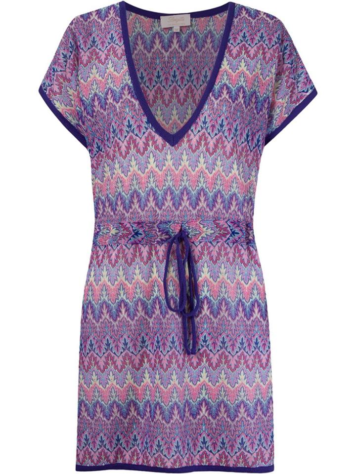 Brigitte Knit Beach Dress - Pink & Purple