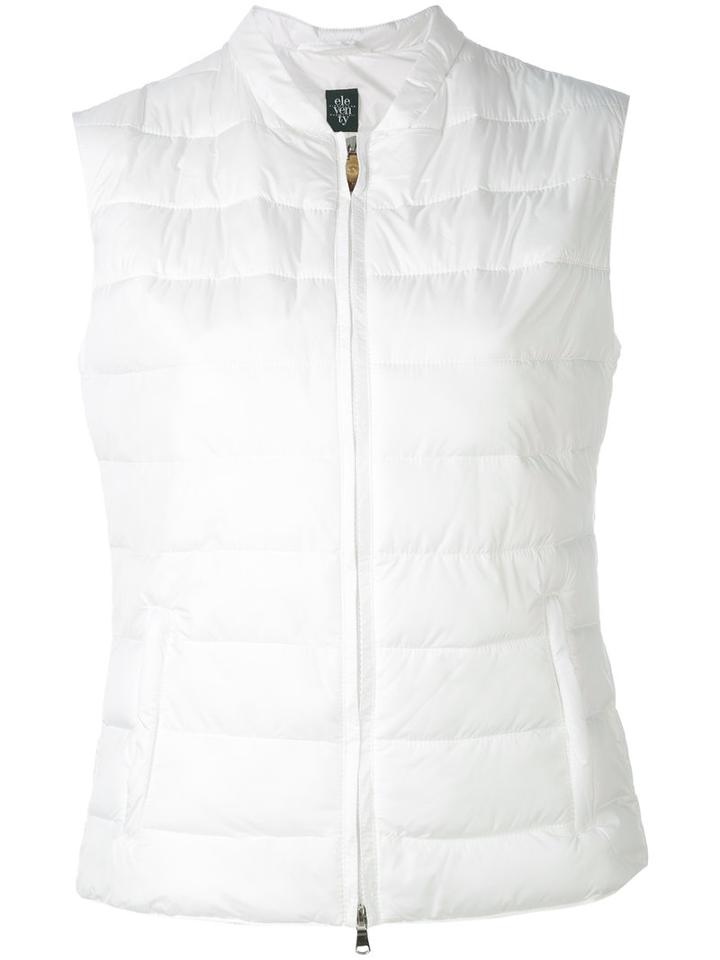 Eleventy - Collarless Gilet - Women - Polyester - S, White, Polyester