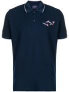 Paul & Shark Logo Print Polo Shirt - Blue