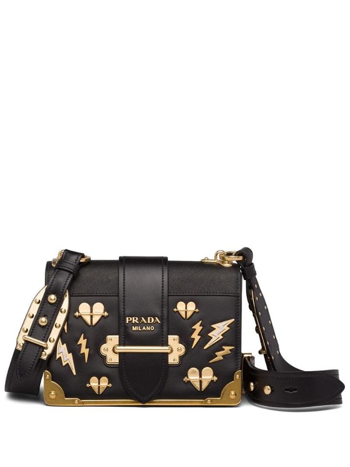 Prada Prada Cahier Shoulder Bag - Black