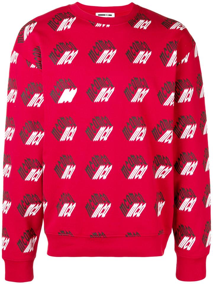 Mcq Alexander Mcqueen All-over Print Sweatshirt - Red