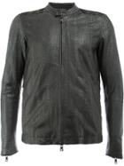 Giorgio Brato Snakeskin Effect Leather Jacket - Black