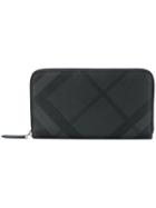 Burberry London Check Zip Around Wallet - Black