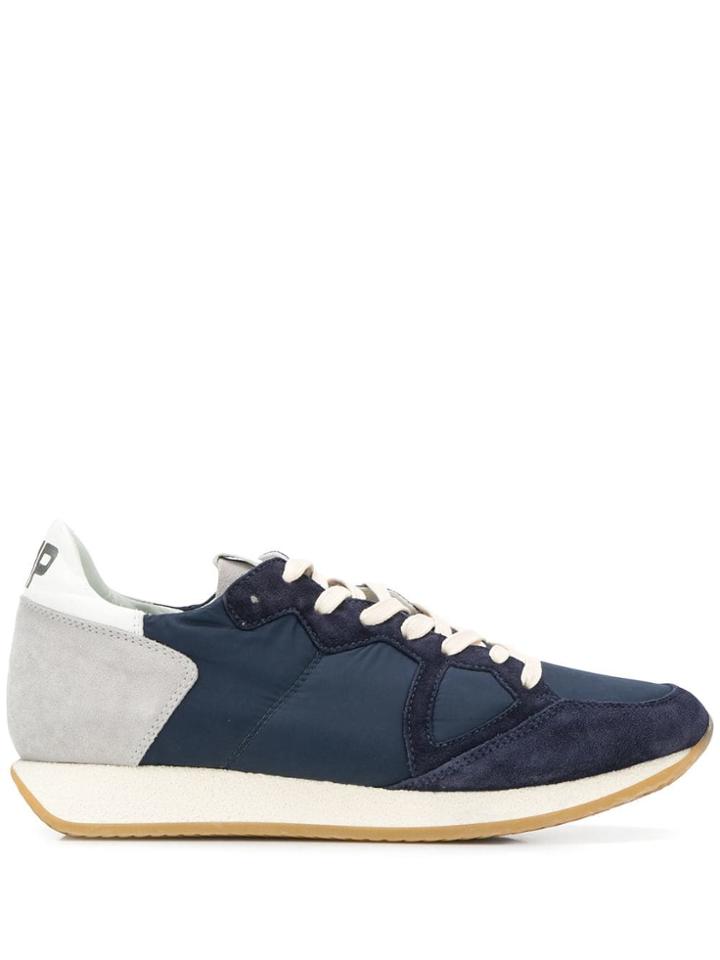 Philippe Model Blue Suede Sneakers - Grey