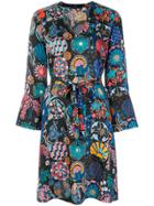 Ps By Paul Smith Printed Belted Dress - Blue