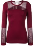 Adidas By Stella Mccartney Cherry Seamless Mesh Top, Women's, Size: Xs, Pink/purple