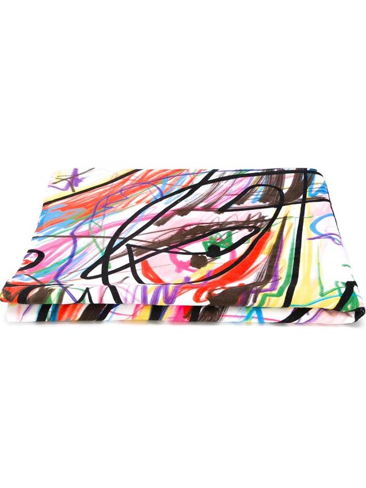 Jeremy Scott Abstract Scribbling Print Beach Towel