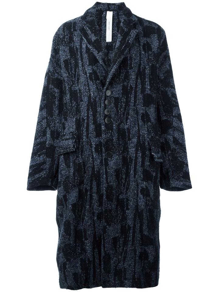 Damir Doma 'copernico' Coat, Men's, Size: Small, Blue, Cotton/linen/flax/acrylic/virgin Wool