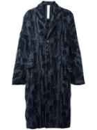 Damir Doma 'copernico' Coat, Men's, Size: Small, Blue, Cotton/linen/flax/acrylic/virgin Wool