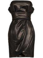 Versace Strapless Leather Mini Dress - Unavailable