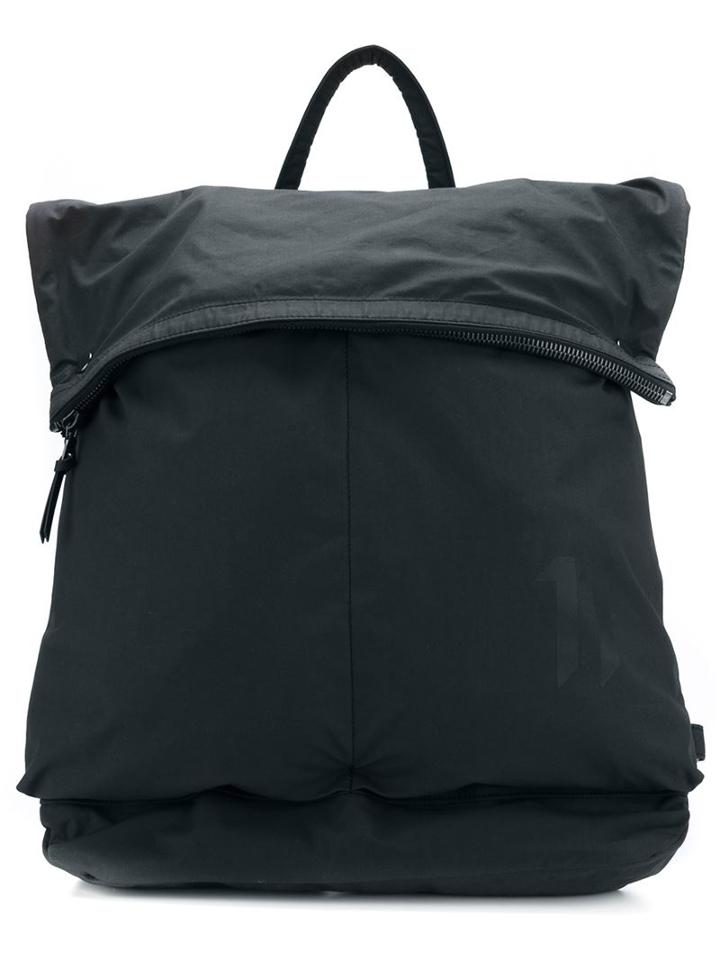 11 By Boris Bidjan Saberi Printed Logo Backpack, Black, Cotton/polyester