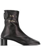 Acne Studios Branded Ankle Boots - Black